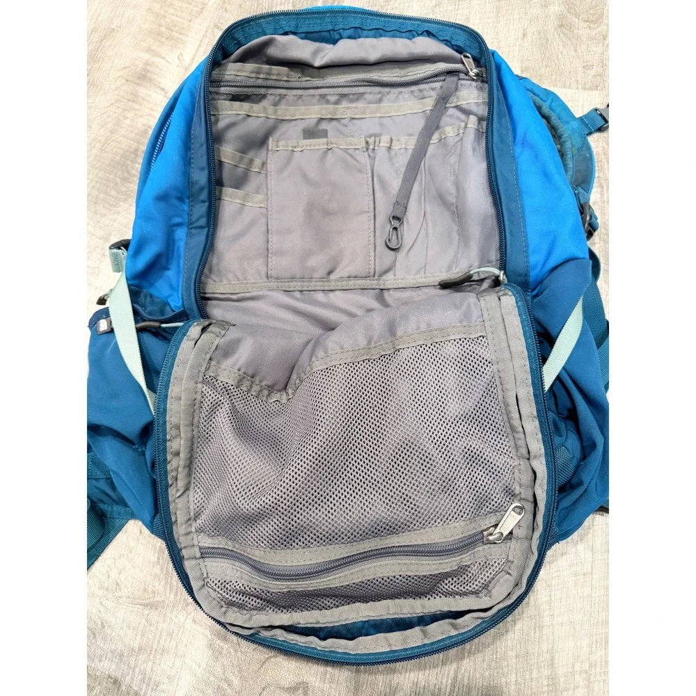 The North Face Surge II Backpack Blue Teal Laptop Travel Hiking Daypack